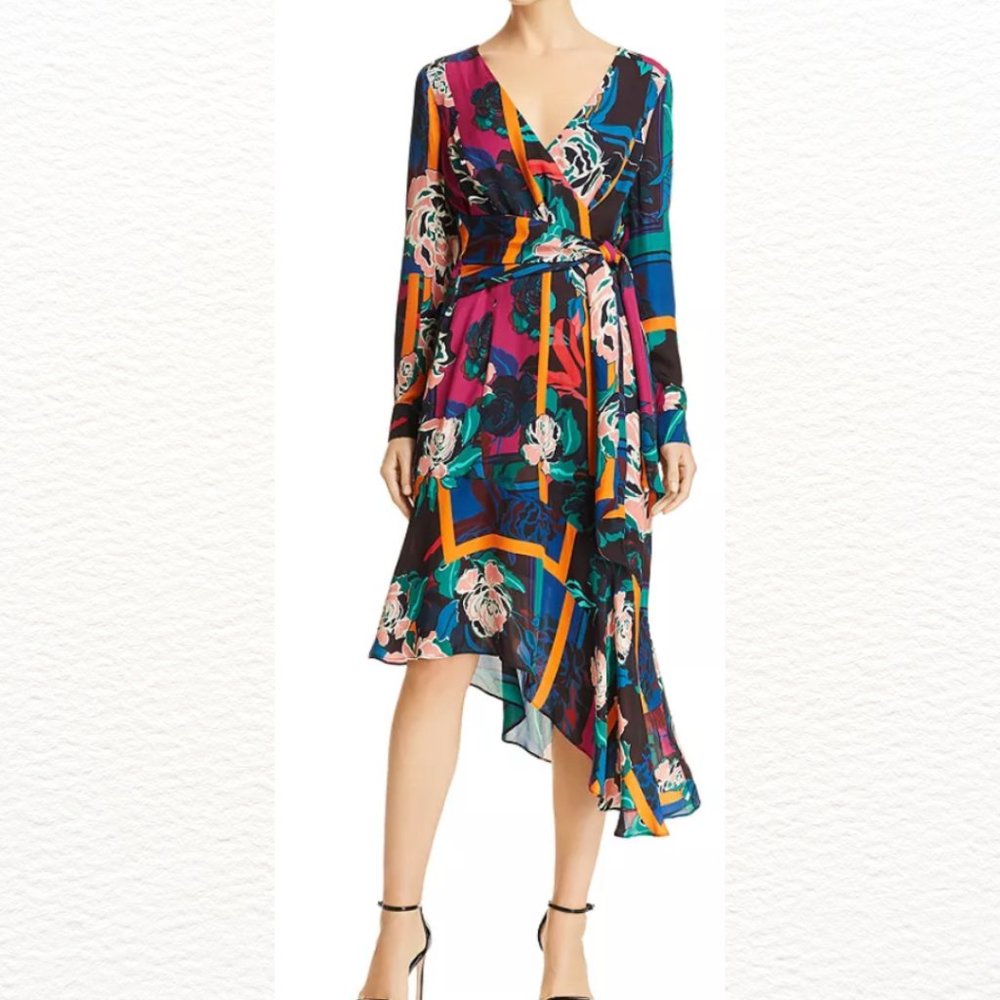 Parker Lorelei Floral Faux Wrap Dress - Size 6, NWT